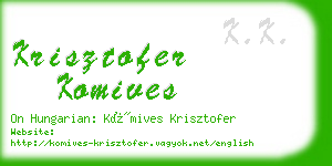 krisztofer komives business card